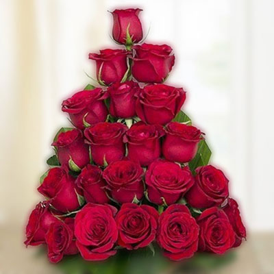 "25 Red Roses Flower Arrangement - Click here to View more details about this Product